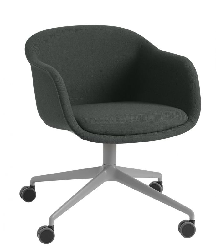 Fiber Conference Armchair Swivel Base Chair Upholstered Muuto 